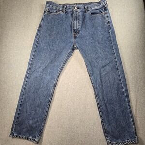 Levi Strauss 505 Jeans Mens W40 L30 Medium Wash Straight Fit Denim Pants